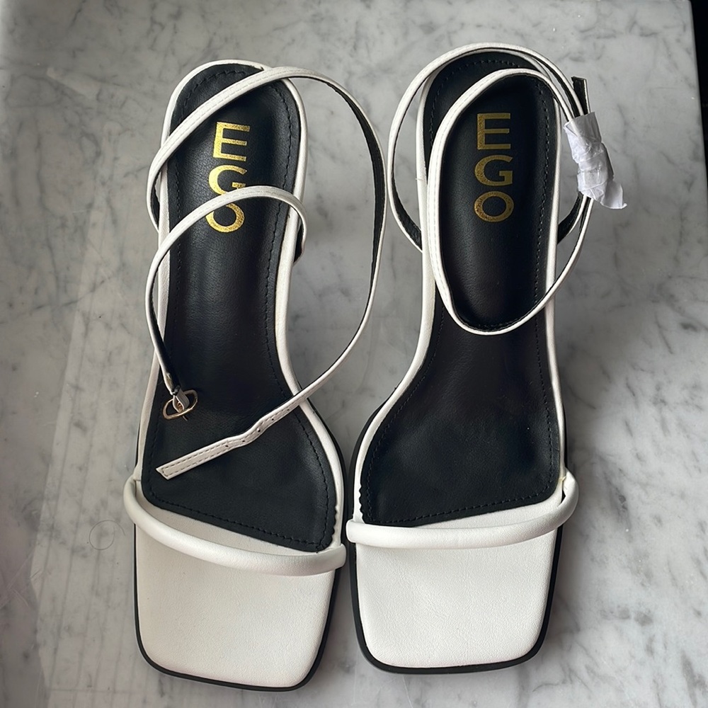 White Square Toe Shoe